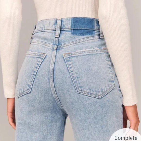 Abercrombie & Fitch 10R The 90s Straight Ultra High Rise Jean Pant NWOT - Picture 2 of 4